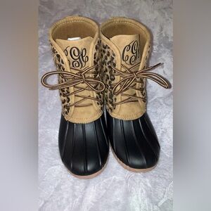 MarleyLilly Leopard Duck Boots